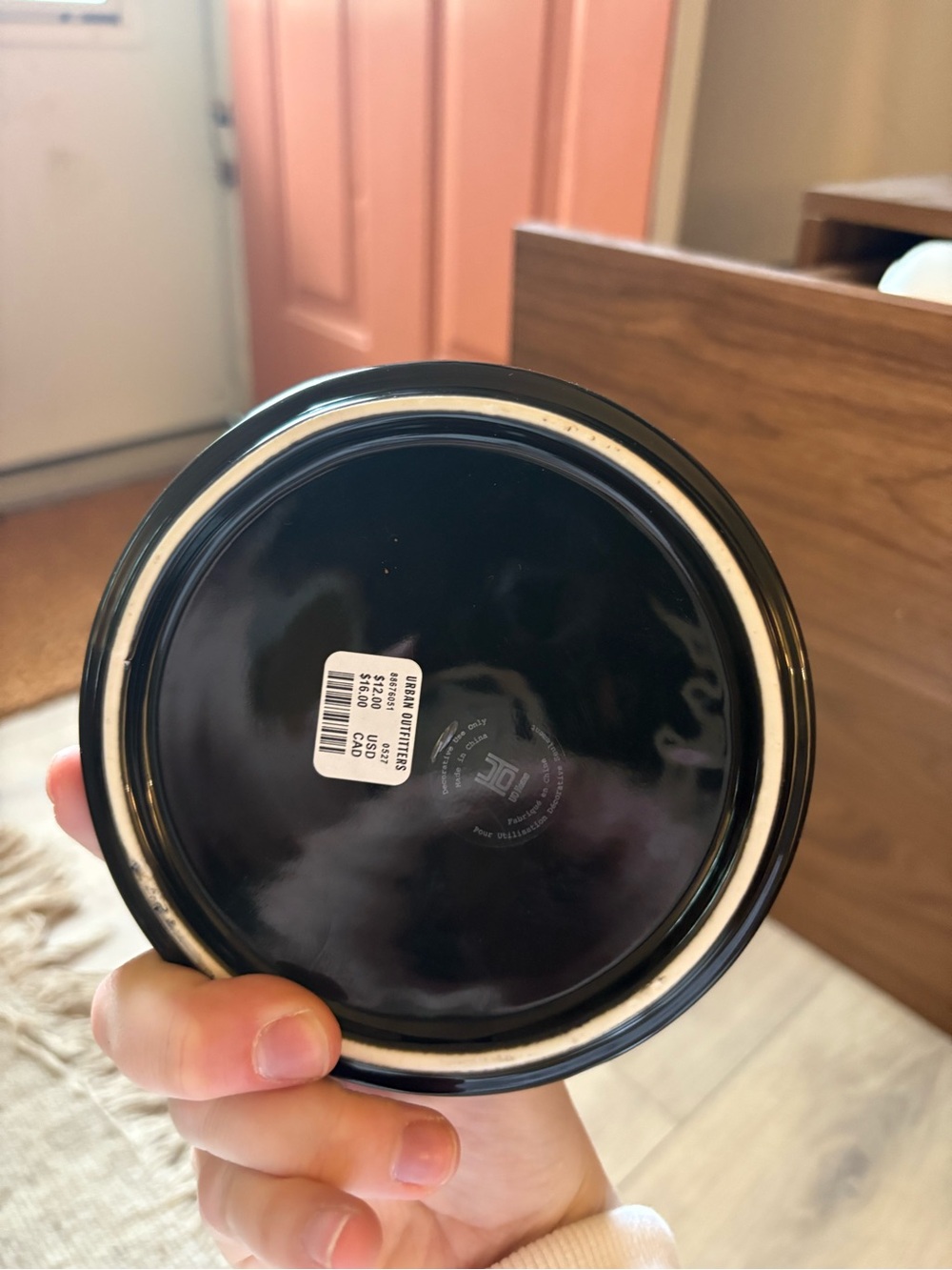 Black 8-Ball Ceramic Keys/CatchAll Tray - Classic Home Games Accent - Picture 4 of 4